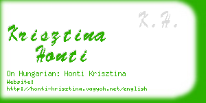 krisztina honti business card
